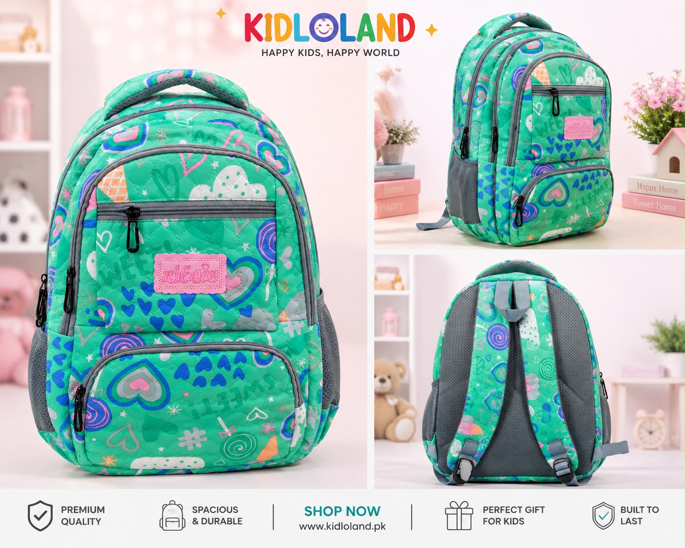 Imported G.Heart School Backpack (17-18")