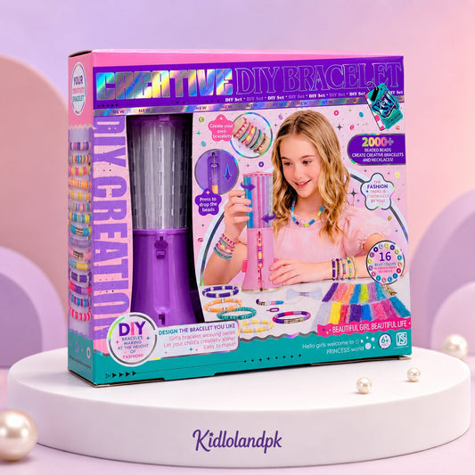 Creative DIY Bracelet Maker Set with 2000+ Beads – 16 Colours