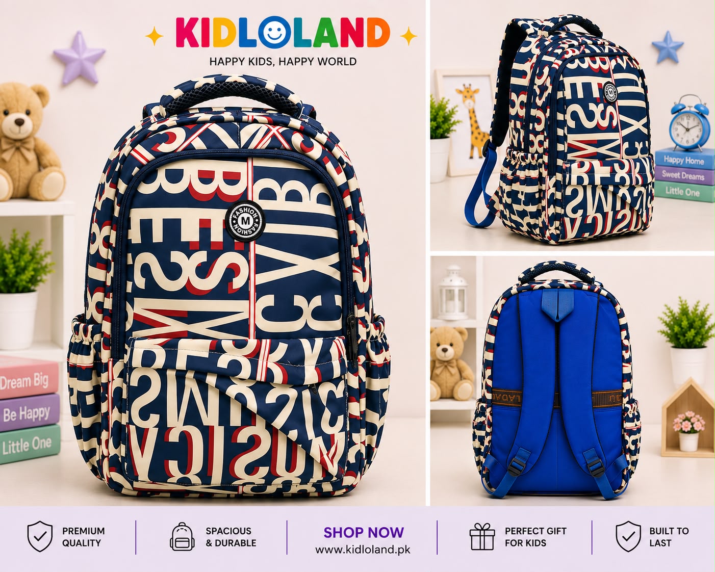 Premium Imported School Backpack multi (17-18")