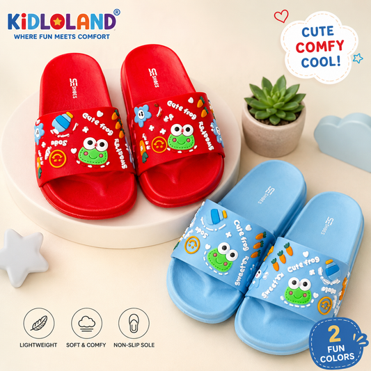 🐸 Cute Frog Kids Slippers