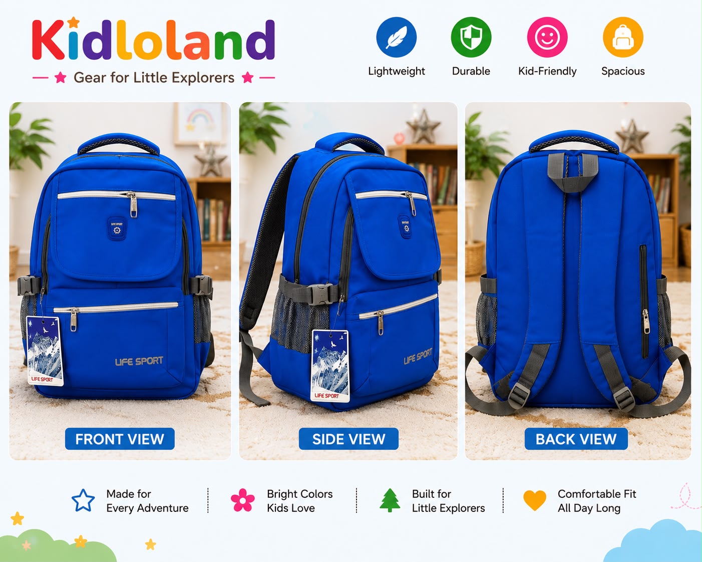 Imported Sport life School Backpack (17-18")