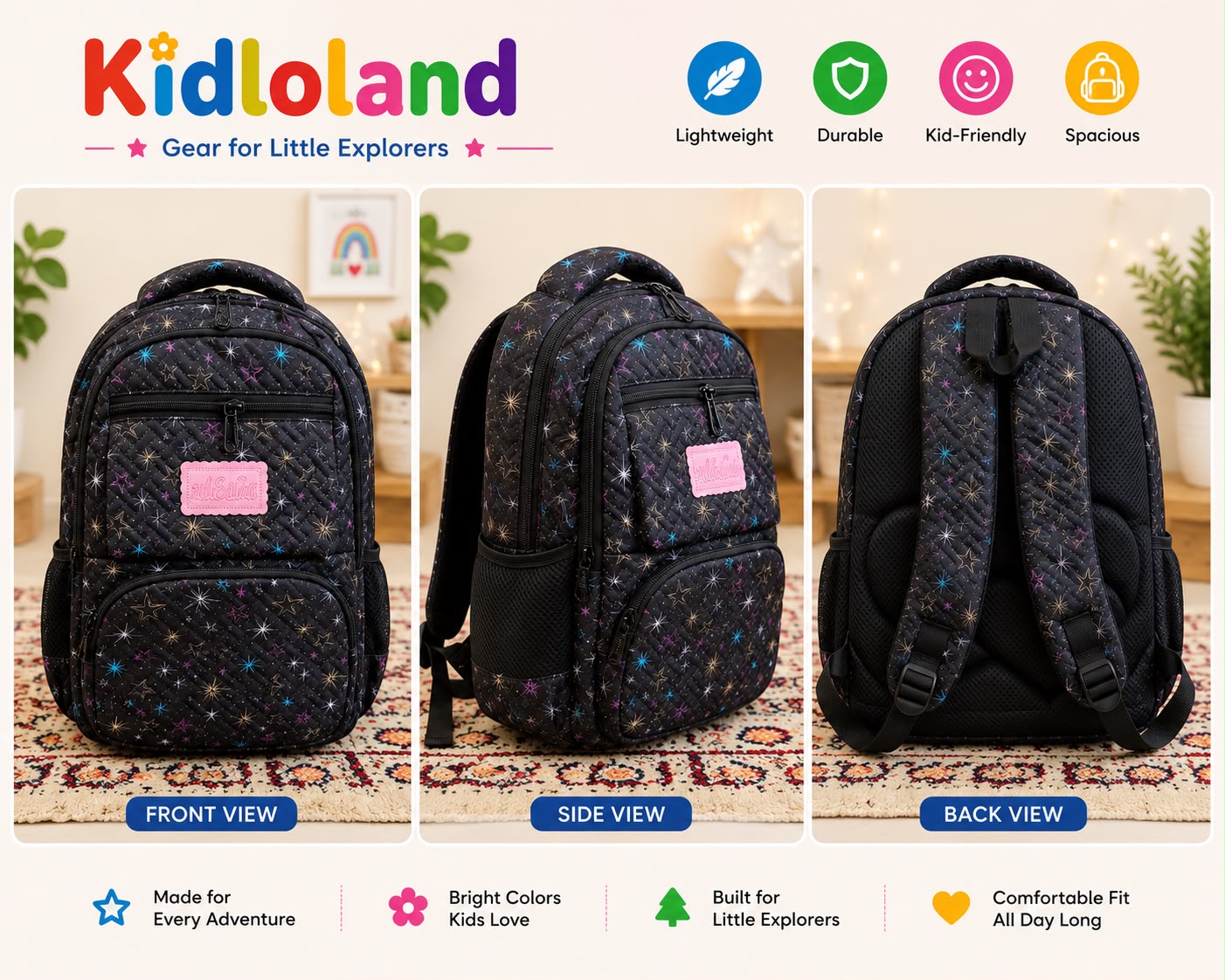 Imported Galaxy Print School Backpack