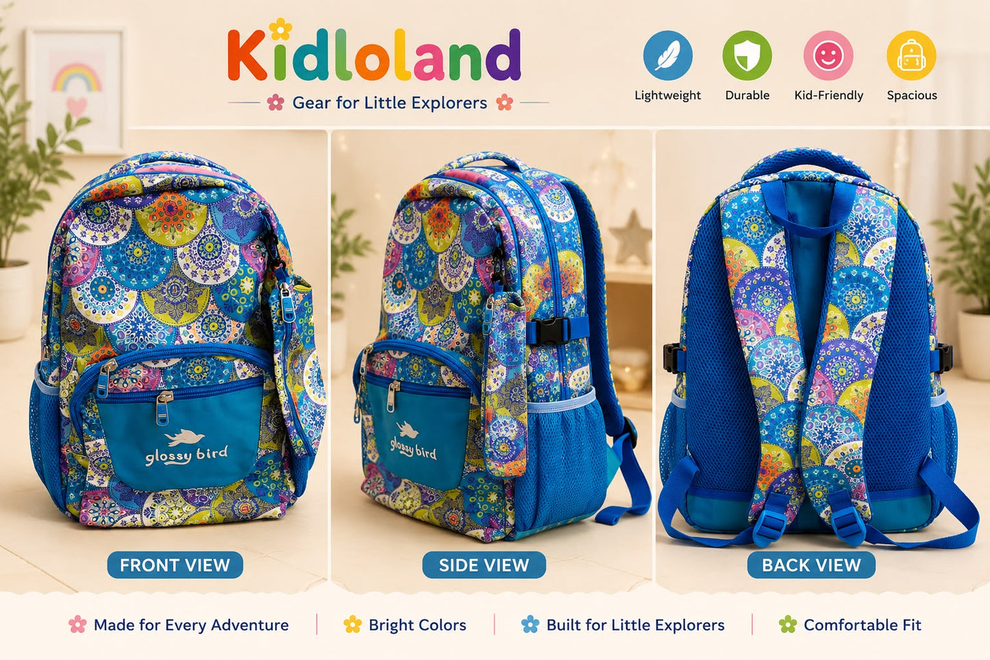 Imported Printed School Backpack (17-18")
