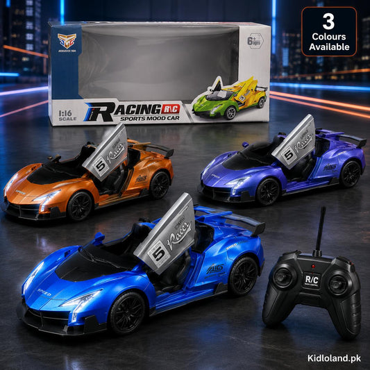 Rechargeable 1:16 RC Sports Car with Opening Scissor Doors