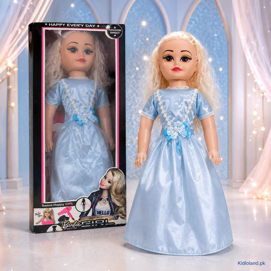 Large Princess Fashion Doll in Elegant Blue Gown