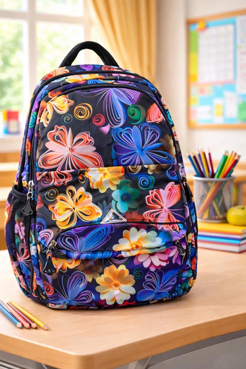 🎒 Imported Premium Floral School Backpack