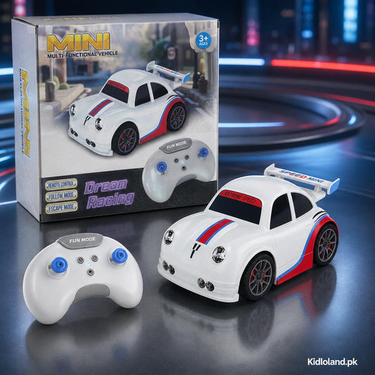 Rechargeable Mini Remote Control Racing Car with Follow & Escape Modes