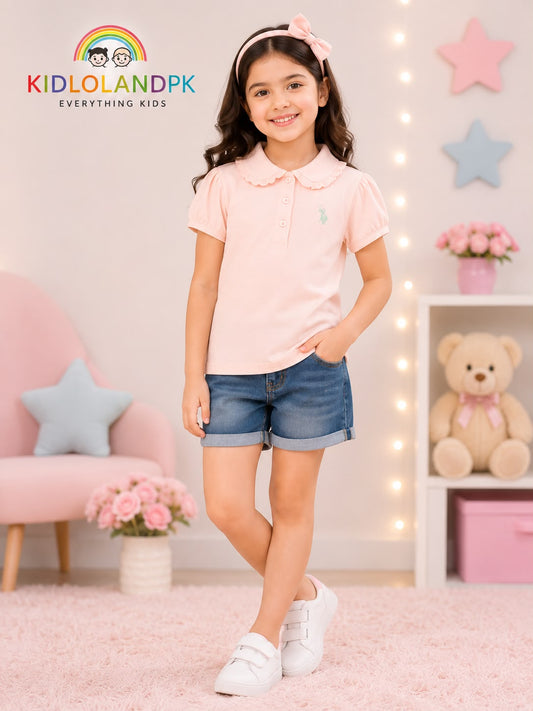 Imported Girls Premium Pink Polo Shirt