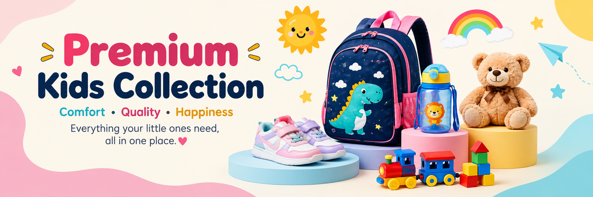 Premium Kids Collection. Comfort, quality and happiness. Everything your little ones need, all in one place.