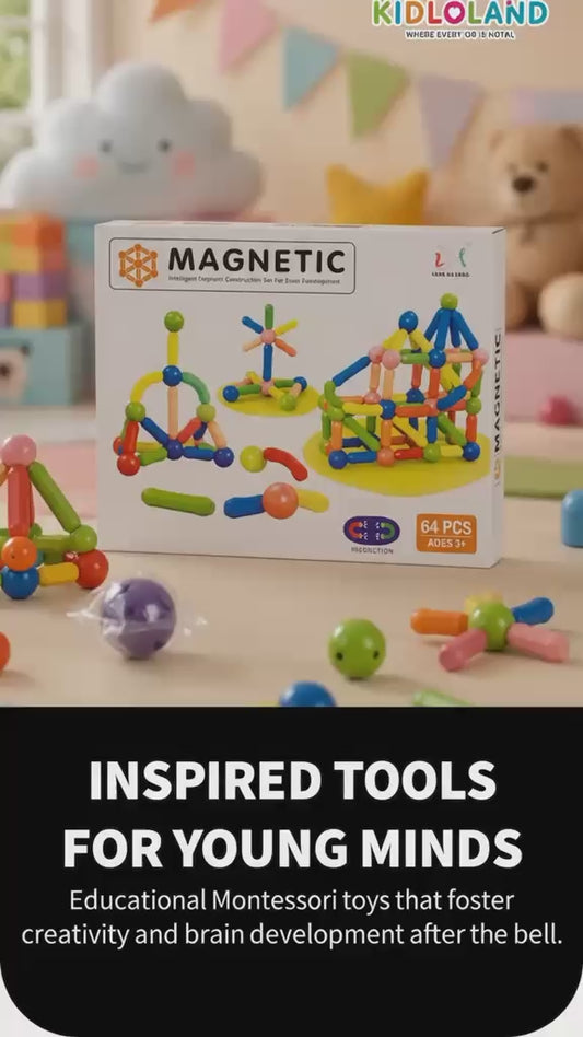 Magnetic Construction Building Set – 25 PCS 🌈